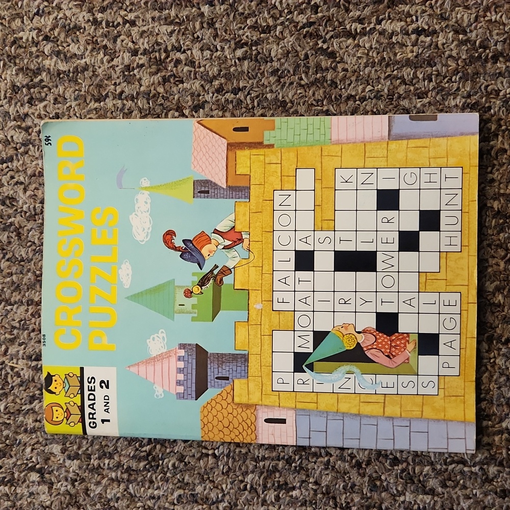 Vintage 1964 Children's Crossword Puzzles Book